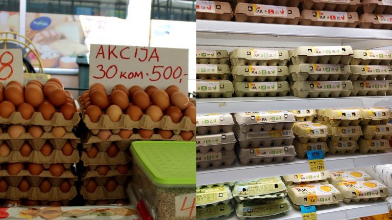 Koliko koštaju jaja na pijacama i u prodavnicama (FOTO)