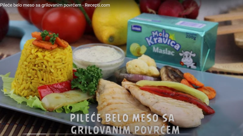 E-KUHINJA: Pileće belo meso sa grilovanim povrćem (VIDEO)