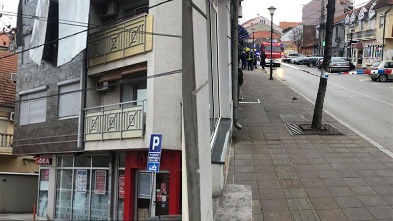 Otpao lim sa krova zgrade u Kosovskoj, intervenisali vatrogasci (VIDEO)